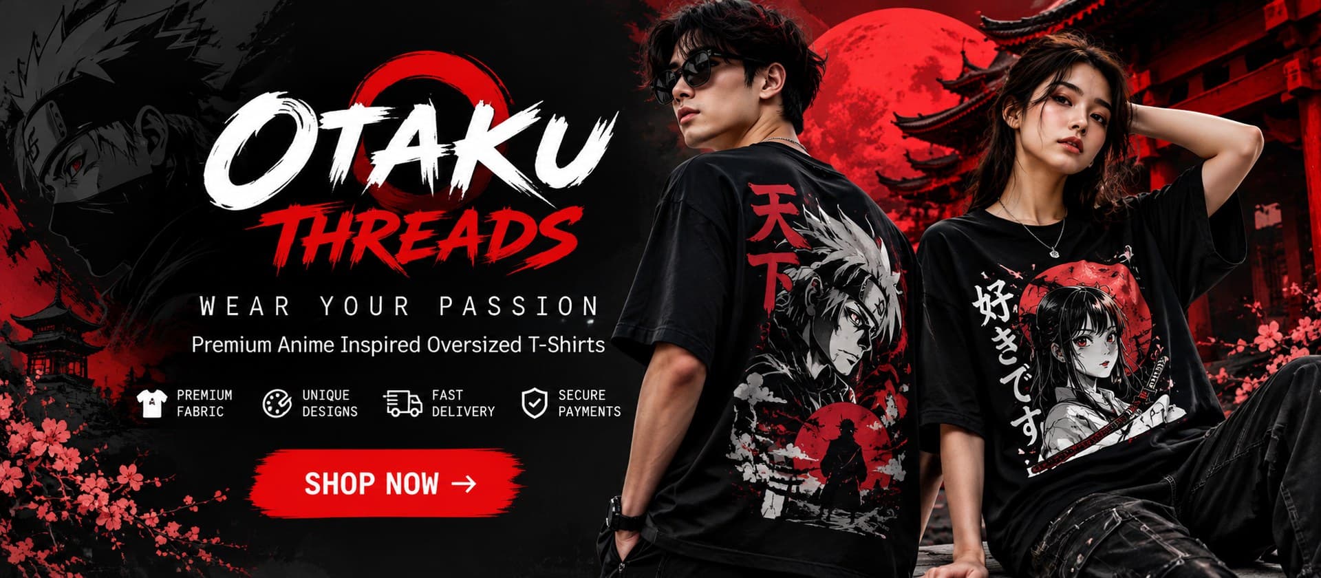 OTAKU THREADS – Premium Anime Inspired Oversized T-Shirts featuring stylish anime artwork, bold designs and modern streetwear fashion.